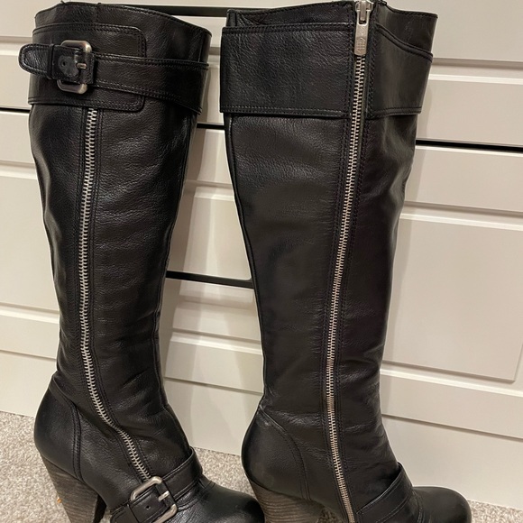Vince Camuto Black Sidney tall leather boot - Picture 4 of 6